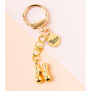 Bubble Letter Keychain Bag Charm - N
