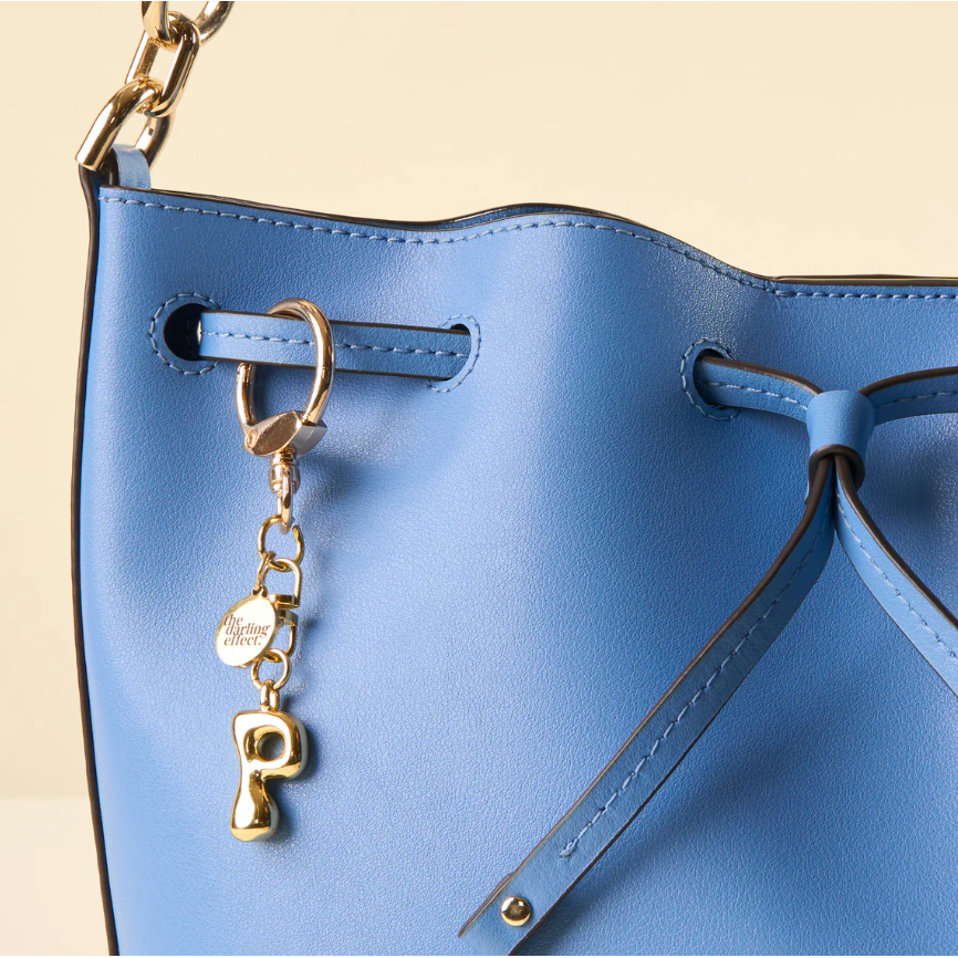 Bubble Letter Keychain Bag Charm - P