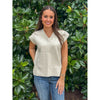Lindee V-Neck Sweater Vest - Cream