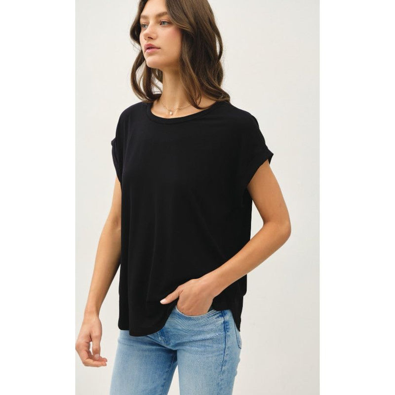 Ronan Classic Bamboo Modal Crew Neck Tee - Black