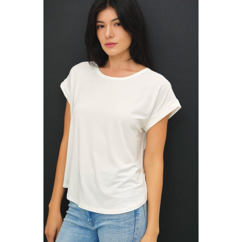Ronan Classic Bamboo Modal Crew Neck Tee - Off White
