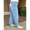 Vervet Olivia Super High Rise Crop Wide Leg Jeans - Light Wash