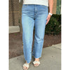 Vervet Olivia Super High Rise Crop Wide Leg Jeans - Light Wash