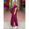 Dakota Spread Collar Pullover Midi Dress - Plum