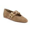 Dolce Vita Baylee Grommet Ballet Flats Perforated Suede - Olive