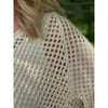 Taylor Long Sleeve Open Weave Foil Knit Sweater - Cream/Gold
