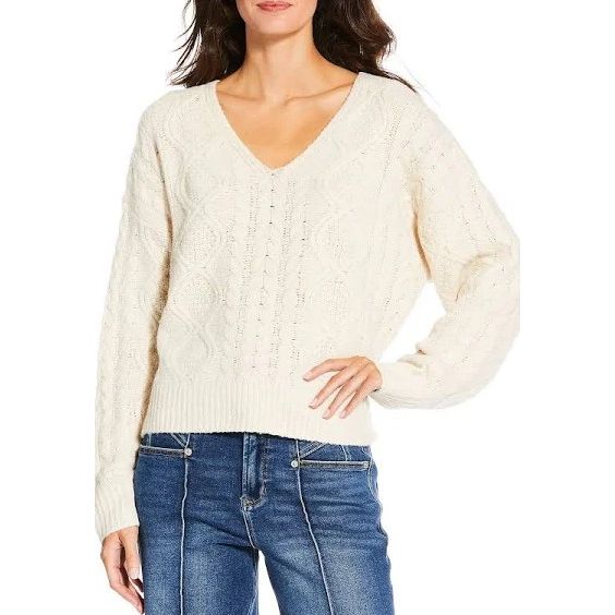 Dear John Lexi Cable Knit Sweater - Oatmeal