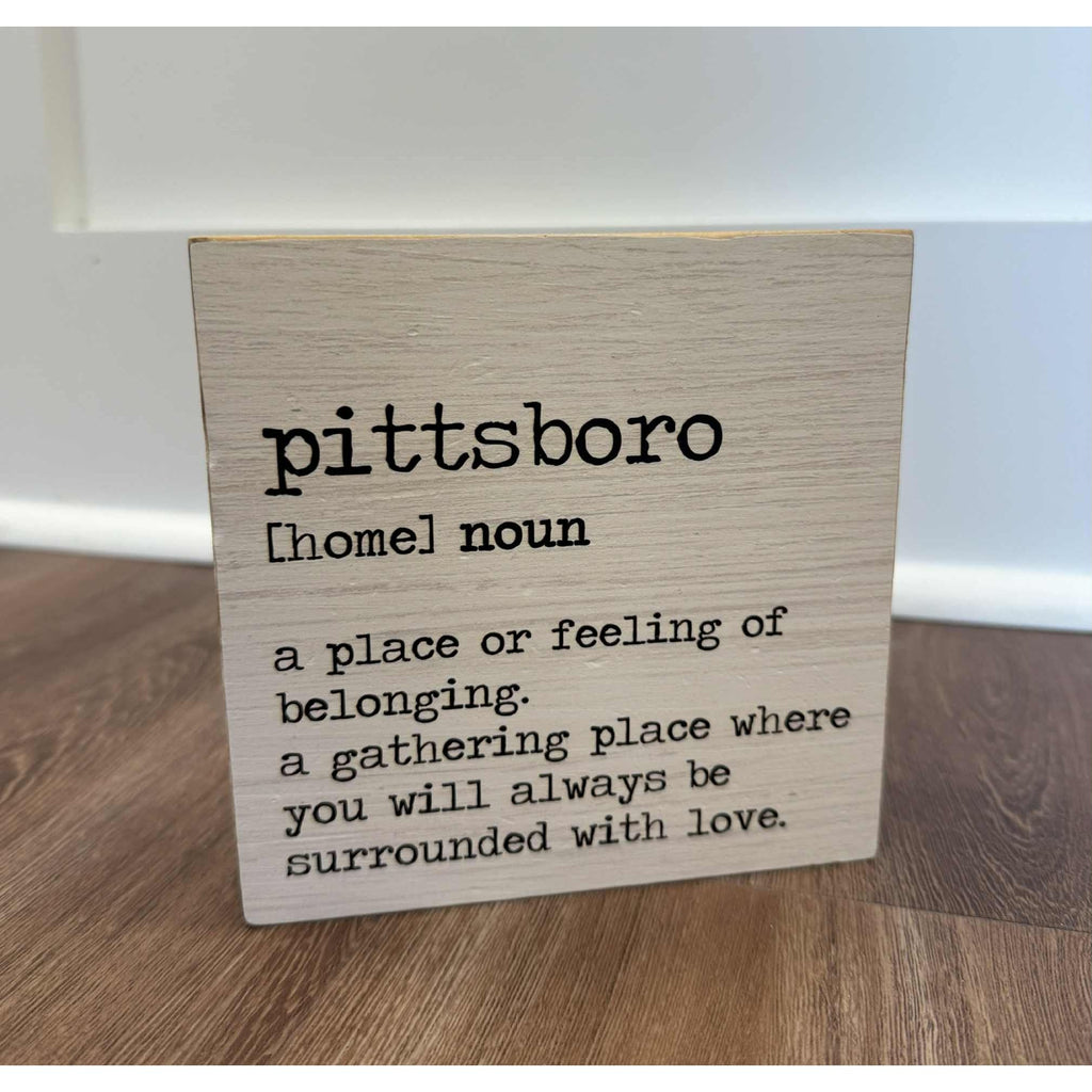 Definition Decorative Wood Block - Pittsboro