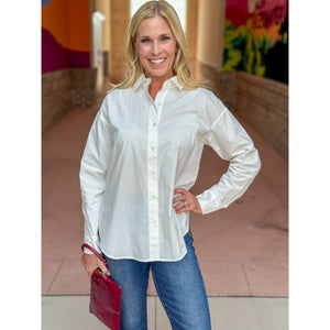 Z Supply Elevated Poplin Shirt - White
