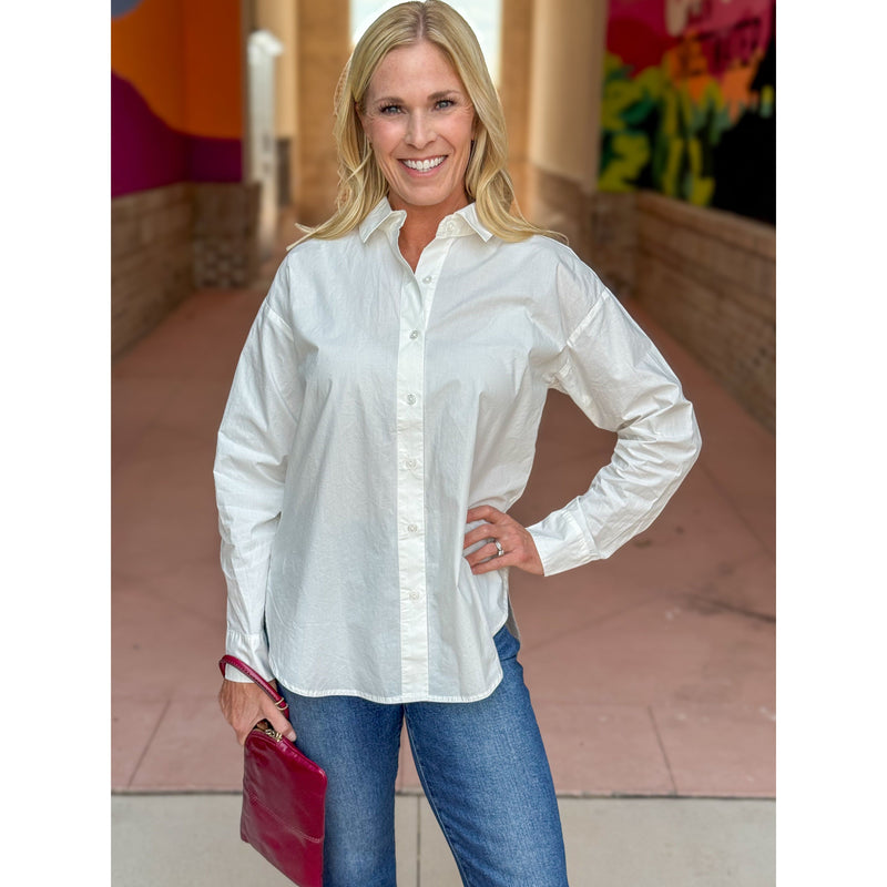 Z Supply Elevated Poplin Shirt - White