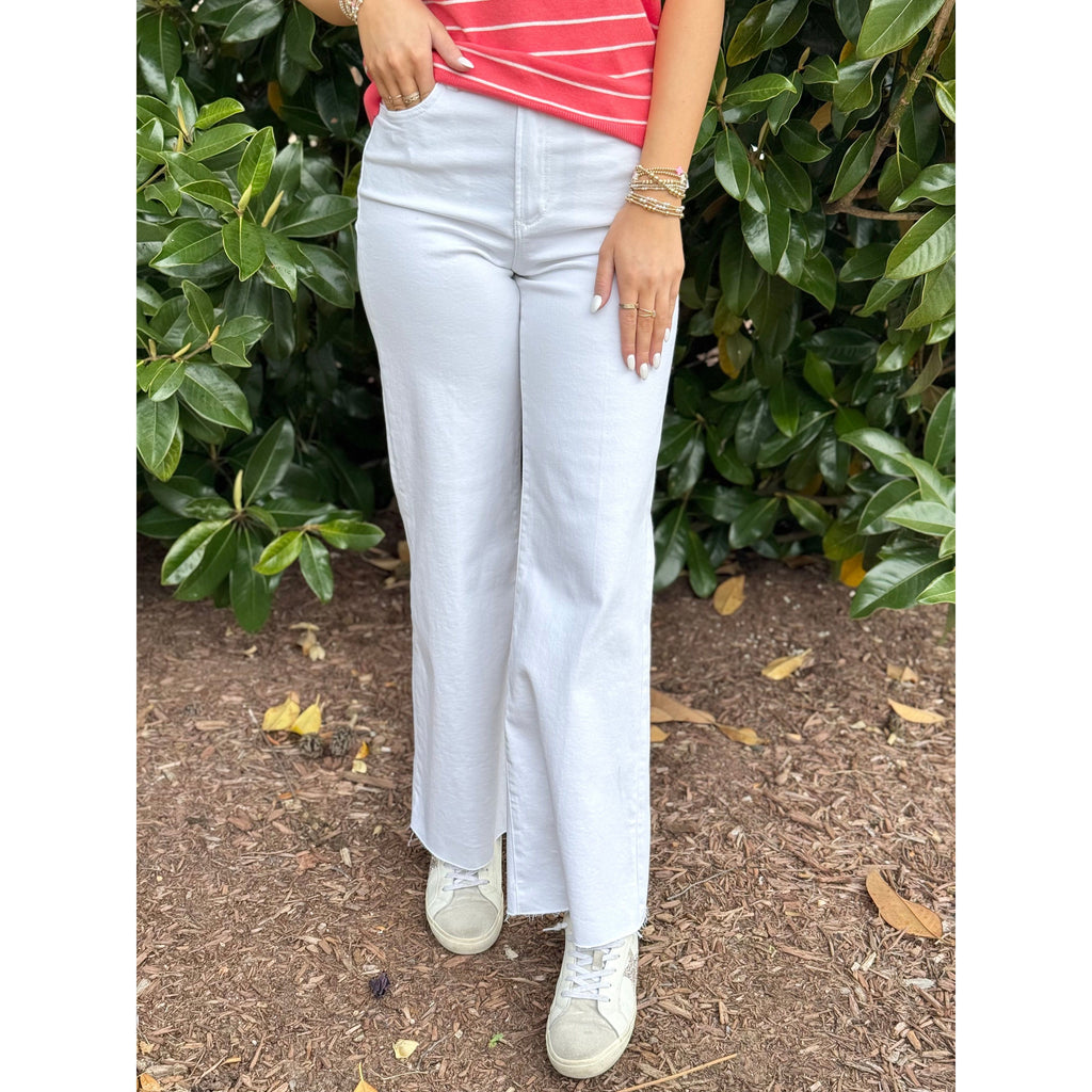 Dear John Fiona Wide Leg Jeans - White