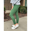 Venice Crossover Waist Leggings - Forest Green