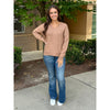 Grace and Lace So Soft Knit Sweater Hoodie - Camel