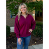 Melinda Buttery Soft Knit Pullover - Merlot