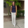 Sutton Linen Blend Striped Pants - Natural Stripe