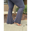 Venice Plus Crossover Waist Flare Yoga Pants - Black