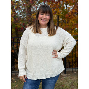 Kaisley Plus Round Neck Sweater - Ivory