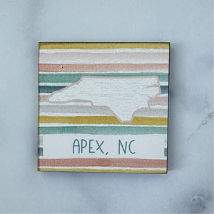 Watercolor Stripes State Magnet - Apex