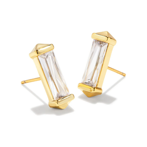 KENDRA SCOTT FLETCHER STUD EARRINGS GOLD