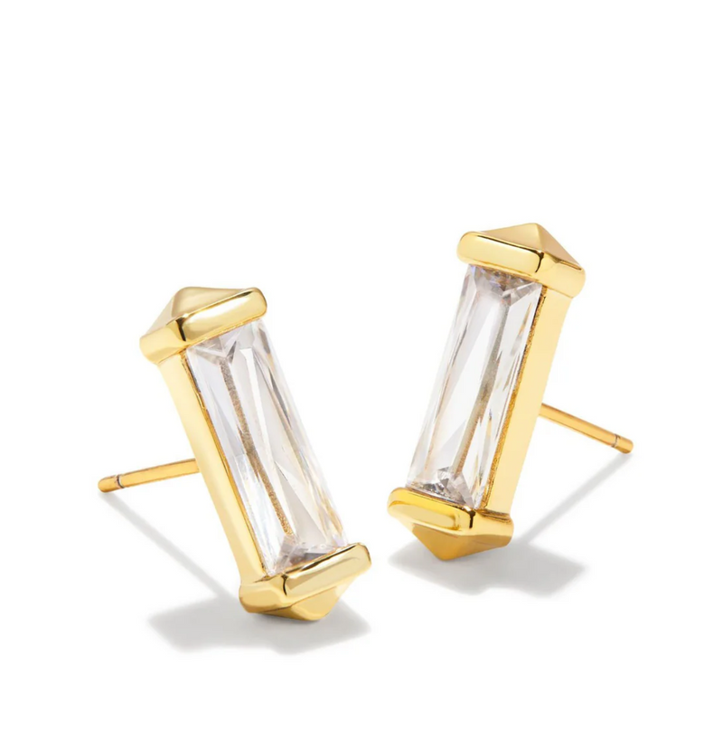 KENDRA SCOTT FLETCHER STUD EARRINGS GOLD