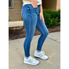 Judy Blue Mid-Rise Skinny w/ Handsand Medium Wash