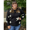 Hudson Plus Star Pattern Sweater - Black