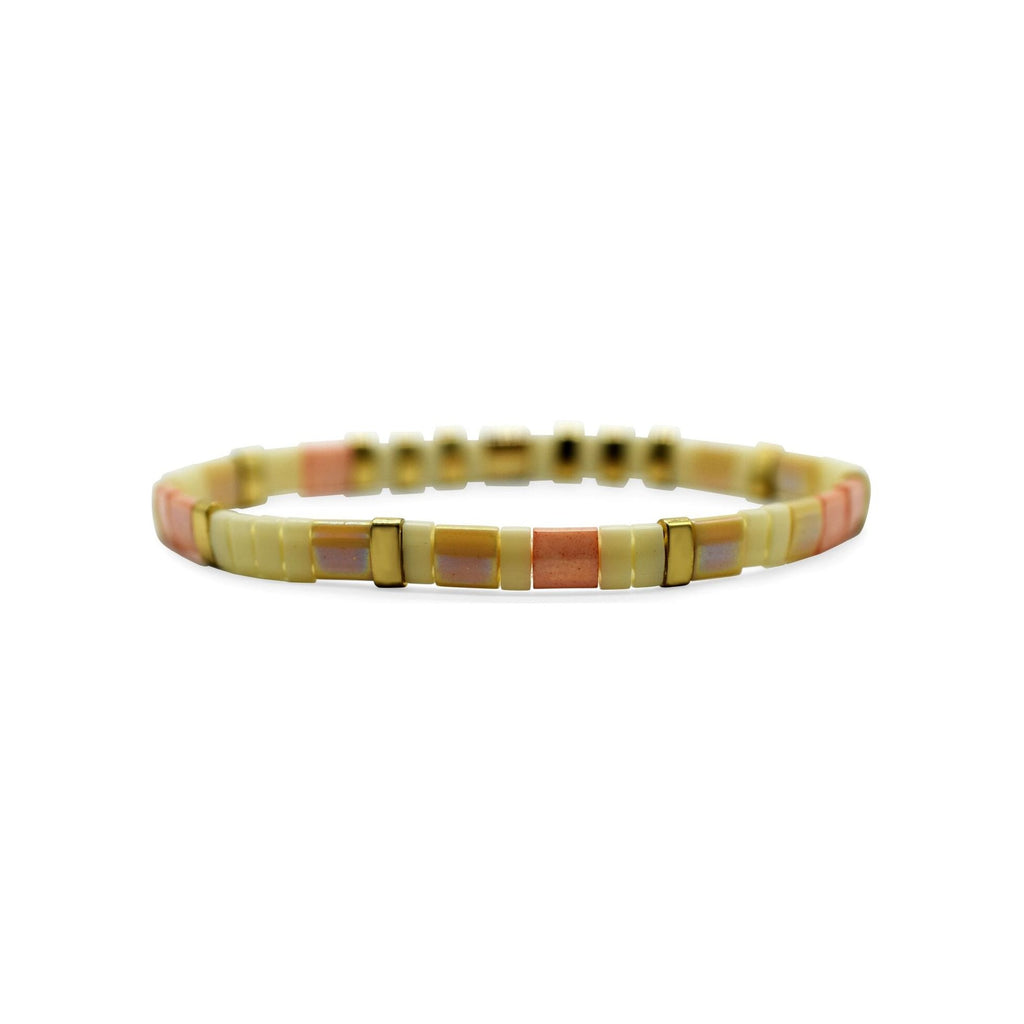 GIRL MOM - Morse Code Tila Beaded Bracelet