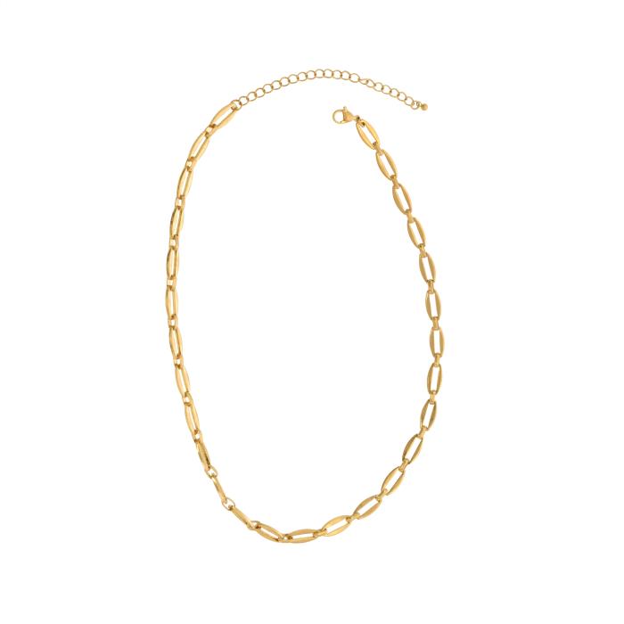 Gate Link Chain Necklace - Gold