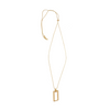 Rectangle Pendant Necklace - Matte Gold