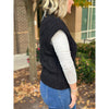 Grace and Lace Cabled Knit Sweater Vest - Black