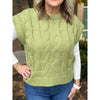 Grace and Lace Cabled Knit Sweater Vest - Ivy