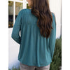 Grace and Lace Button Front Ruched Top - Sea Green