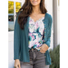 Grace and Lace Button Front Ruched Top - Sea Green