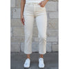 Grace and Lace Mel's Fave Non-Distressed Cropped Straight Leg Colored Denim - Natural