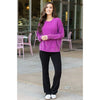 Grace and Lace Mineral Washed Pullover Sweatshirt - Boysenberry