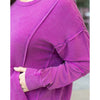 Grace and Lace Mineral Washed Pullover Sweatshirt - Boysenberry