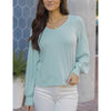 Grace and Lace Pleated Sleeve Top - Light Mint