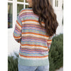 Grace and Lace Striped Sweater - Multi Earthtone