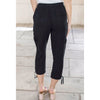 Grace and Lace Tencel Cropped Cargo Pants - Black