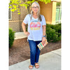 Grace and Lace VIP Favorite V-Neck Graphic Tee - Palm Trees