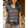 Grace and Lace VIP V-Neck Graphic Tee - Fall