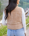 Grace and Lace Corduroy Puffer Vest - Camel