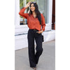 Grace and Lace Fab-Fit Work Pant - Wide Leg - Black