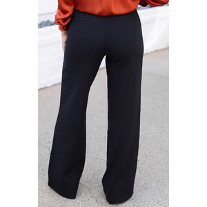 Grace and Lace Fab-Fit Work Pant - Wide Leg - Black