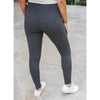 Grace and Lace Fleece Lined Pocket Leggings - Charcoal Grey