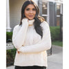 Grace and Lace High Neck Cable Knit Sweater - Ivory