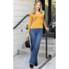 Grace and Lace Modal V-Neck Long Sleeve Tee - Mustard