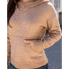 Grace and Lace So Soft Knit Sweater Hoodie - Camel