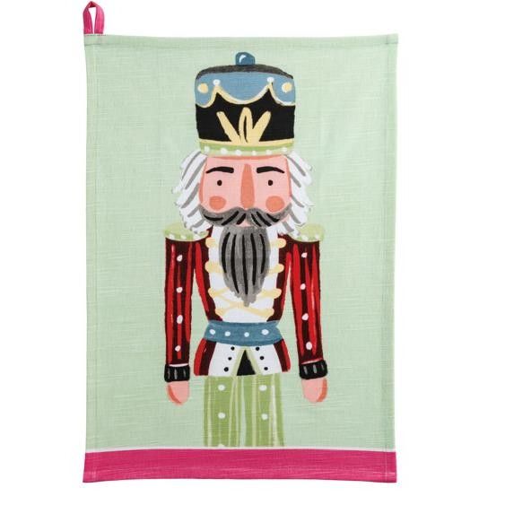 Green Christmas Nutcracker Towel