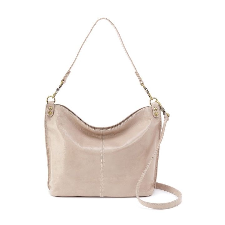 HOBO Pier Shoulder Bag - Stone Gloss